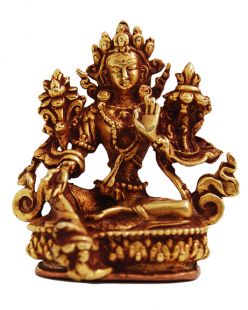 Green Tara Gilt Copper 2〝 Statue