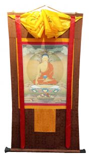 西藏布框印刷〝釋迦摩尼佛〝唐卡